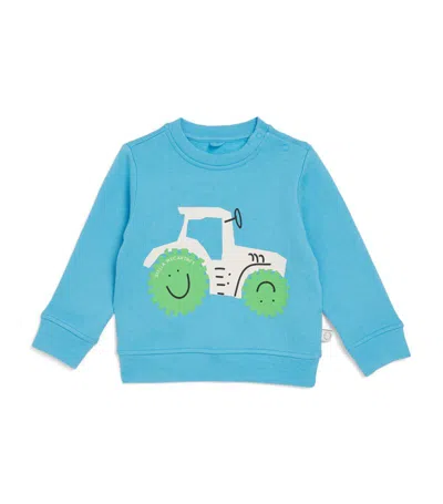 Stella Mccartney Babies'  Kids Cotton Tractor Sweatshirt (3-36 Months) In Blue