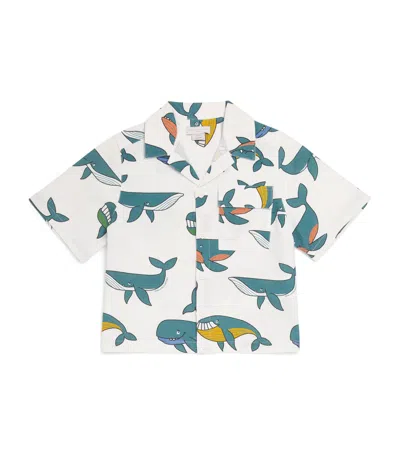 Stella Mccartney Kids' Cotton Whale Shirt In White