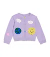 Stella Mccartney Cotton-wool Appliqué Cardigan In Purple