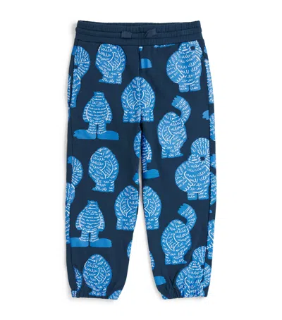 STELLA MCCARTNEY COTTON YETI PRINT SWEATPANTS