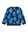 Stella Mccartney Cotton Yeti Print Sweatshirt In Blue