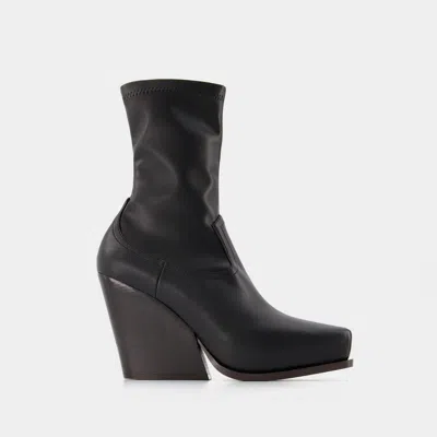 Stella Mccartney Cowboy Stretch 95mm Boots In Black