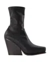Stella Mccartney Women Black Alter Mat Cowboy Ankle Boots In Black