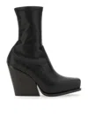 Stella Mccartney Women Black Alter Mat Cowboy Ankle Boots In Black