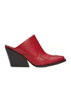 Stella Mccartney Sabot Cowboy Cloudy Mules In Red