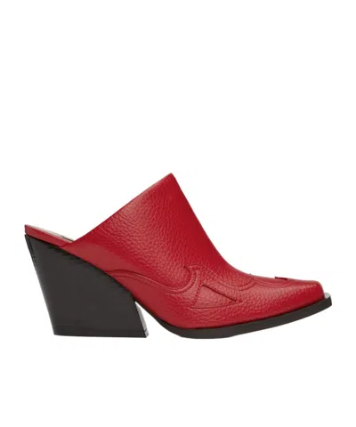 Stella Mccartney Cowboy Cloudy Muller Heels In Red