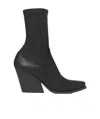 Stella Mccartney Cowboy Womens Manmade Wedge Boots In Black