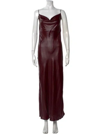 Pre-owned Stella Mccartney Cowl Neck Long Dress In Red