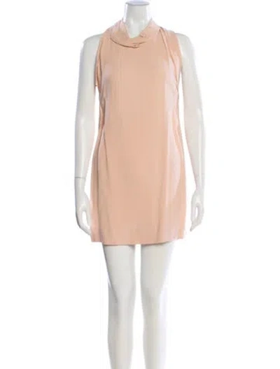Pre-owned Stella Mccartney Cowl Neck Mini Dress In Pink