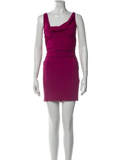 Pre-owned Stella Mccartney Cowl Neck Mini Dress In Pink