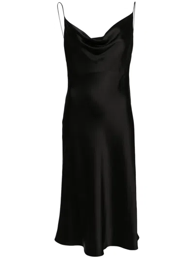 Stella Mccartney Midikleid Aus Satin In Black