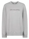 Stella Mccartney Logo Printed Crewneck Sweatshirt In Gray