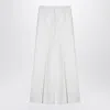 Stella Mccartney Cream-coloured Wool Flared Trousers
