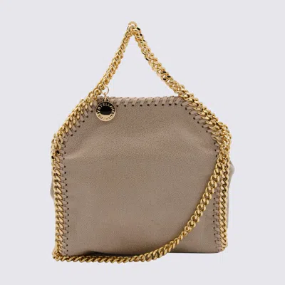 Stella Mccartney Cream Faux Leather Falabella Tiny Tote Bag In Yellow