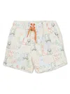 Stella Mccartney Cream Lettering-print Shorts In White