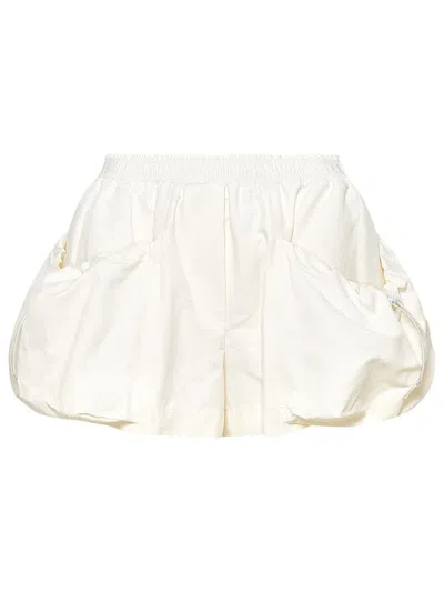 Stella Mccartney Cream Recycled Polyester Shorts In White
