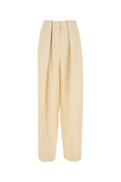 STELLA MCCARTNEY STELLA MCCARTNEY CREAM VISCOSE BLEND WIDE-LEG PANT