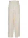 Stella Mccartney Cream Viscose Blend Wide-leg Pant In Neutral