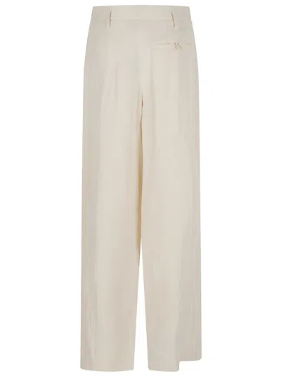 Stella Mccartney Cream Viscose Blend Wide-leg Pant In Neutral
