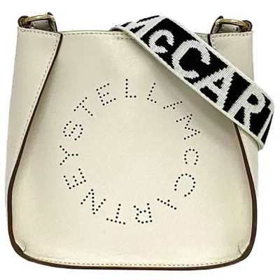 Pre-owned Stella Mccartney Cream White Leather Canvas Shoulder Bag ()