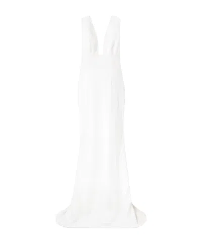 Stella Mccartney Crepe Gown In White