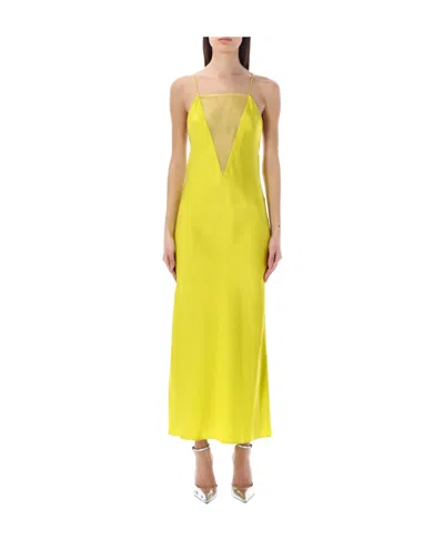 Stella Mccartney Crepe Halter Skirt In Yellow
