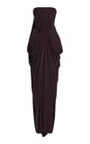 Stella Mccartney Crepe Jersey Gown In Black