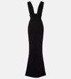 Stella Mccartney Crêpe Jersey Gown In Black