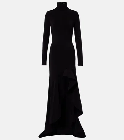 Stella Mccartney Crêpe Jersey Gown In Black