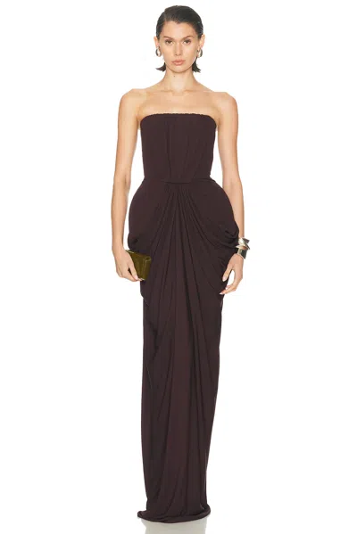 Stella Mccartney Crepe Jersey Sleeveless Gown In Brown