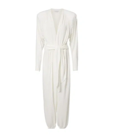 Stella Mccartney Crepe Knit Jumpsuit In White