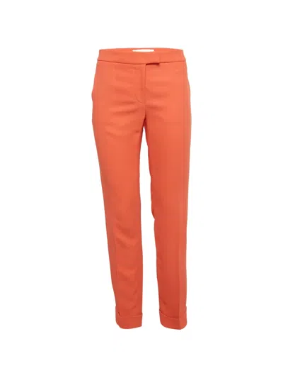 Pre-owned Stella Mccartney Crepe Tailored Trousers In Orange