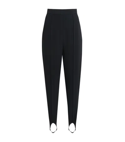 Stella Mccartney Crepe Tapered Leggings In Black