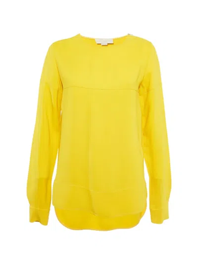 Pre-owned Stella Mccartney Crepe-texture Blouse In Yellow