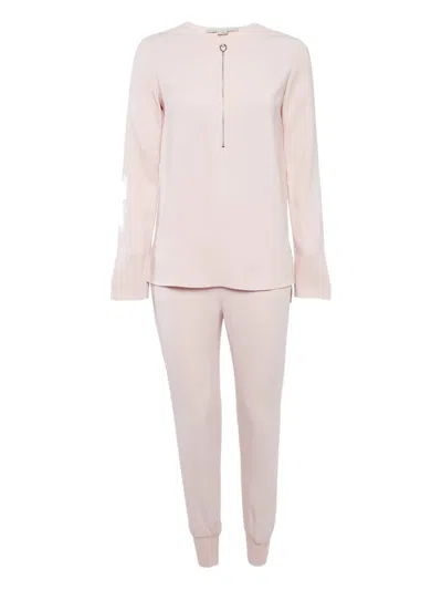 Pre-owned Stella Mccartney Crepe Zip-detail Set In Pink