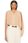 Stella Mccartney Creponne Drape Crew Blouse