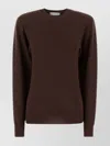 Stella Mccartney Crew Neck Cashmere Blend Sweater In Brown