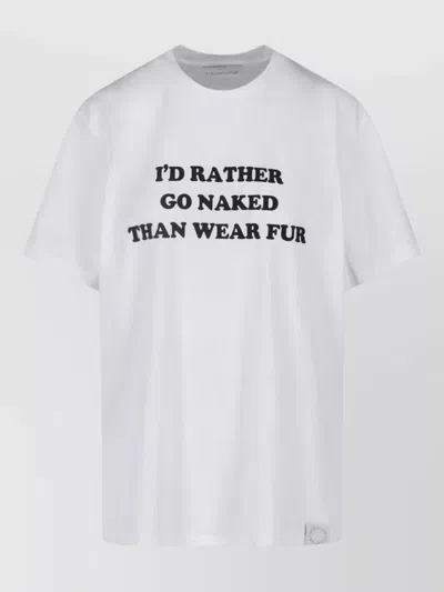 Stella Mccartney Crew Neck Graphic Print Regular Fit T-shirt In White