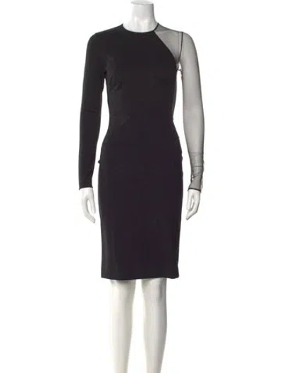 Pre-owned Stella Mccartney Crew Neck Knee-length Dress In Black