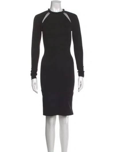 Pre-owned Stella Mccartney Crew Neck Knee-length Dress In Black