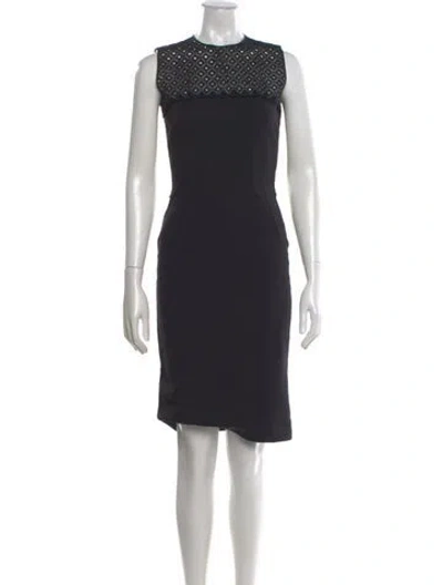 Pre-owned Stella Mccartney Crew Neck Knee-length Dress In Black