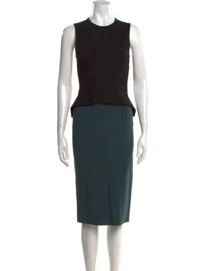 Pre-owned Stella Mccartney Crew Neck Knee-length Dress In Black
