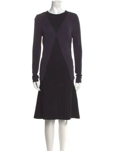 Pre-owned Stella Mccartney Crew Neck Knee-length Dress In Blue