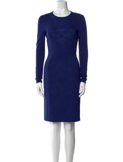 Pre-owned Stella Mccartney Crew Neck Knee-length Dress In Blue