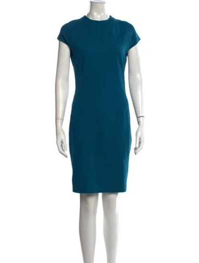 Pre-owned Stella Mccartney Crew Neck Knee-length Dress In Blue