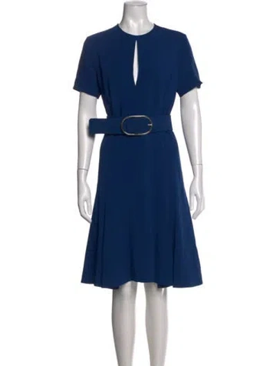 Pre-owned Stella Mccartney Crew Neck Knee-length Dress In Blue
