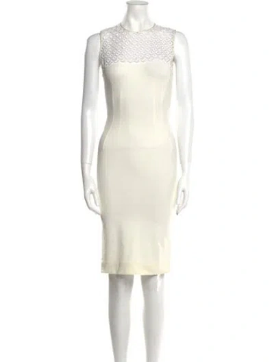Pre-owned Stella Mccartney Crew Neck Knee-length Dress In Neutral