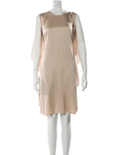Pre-owned Stella Mccartney Crew Neck Knee-length Dress In Neutral