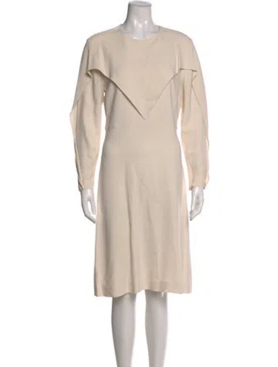 Pre-owned Stella Mccartney Crew Neck Knee-length Dress In Neutral