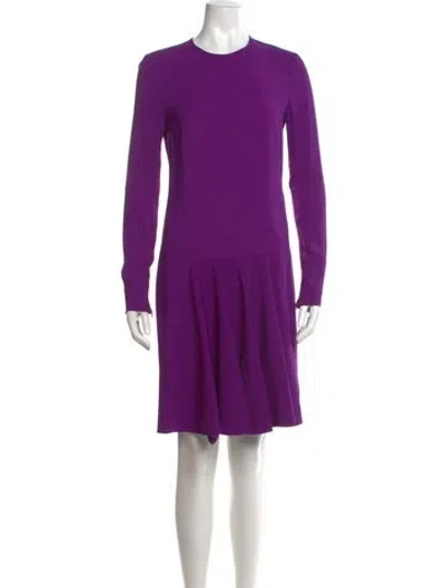Pre-owned Stella Mccartney Crew Neck Knee-length Dress In Purple